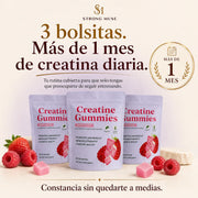 PACK 3 Bolsitas - Gomitas de Creatina para 1 mes - 5gr diarios